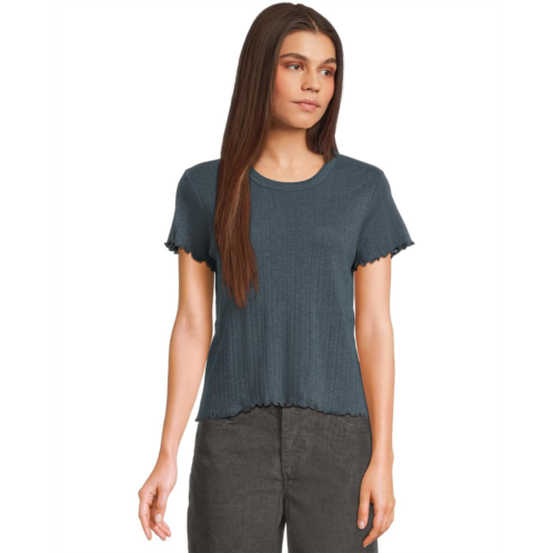 Womens Toad&Co Foothill Pointelle Short Sleeve Baby Tee