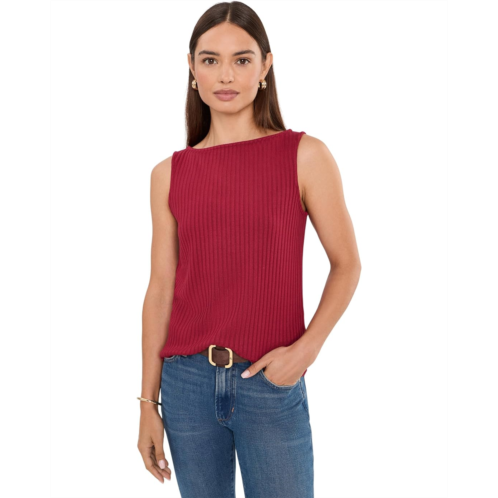 Womens Liverpool Los Angeles Sleeveless High Boatneck Knit Top