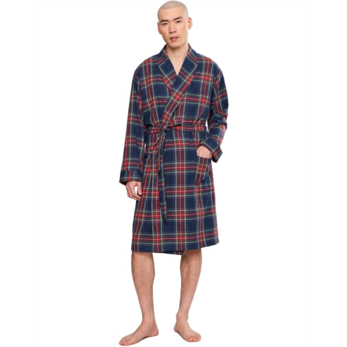 Mens L.L.Bean Scotch Plaid Flannel Robe Regular