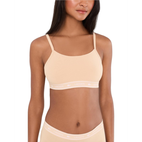 Womens Lacoste Stretch Cotton Logo Band Bralette