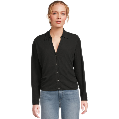 Lilla P Side Pleat Button-Down