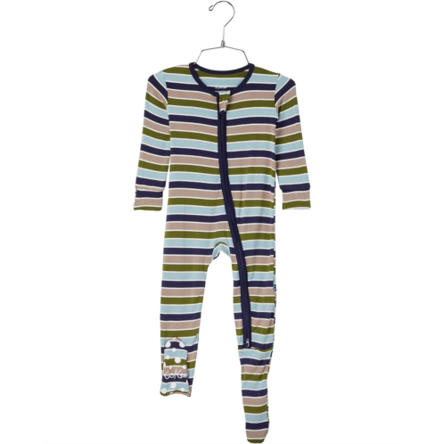 Kickee Pants Kids Print Footie with 2 Way Zipper (Infant)