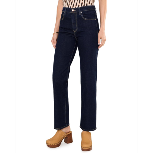 Womens AG Jeans Brinley Mid-Rise Straight Jeans