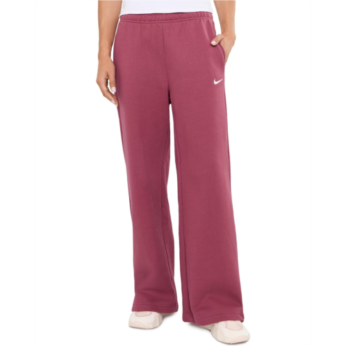 Womens Nike Studio Fleece Midweight Mid-Rise Standard Wide Leg Pants