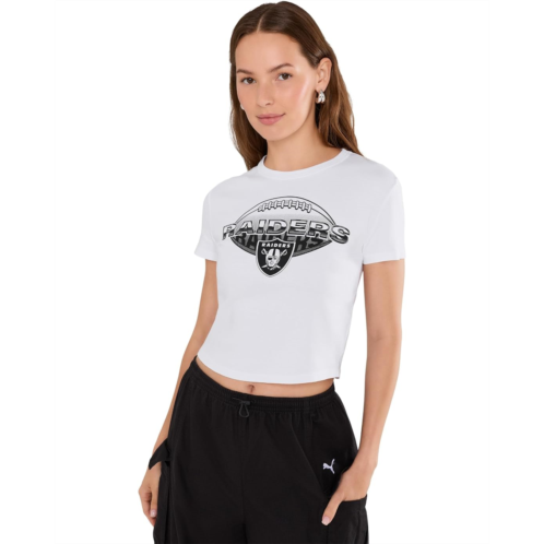 Womens Junk Food Clothing NFL Las Vegas Raiders Repeat Baby Tee