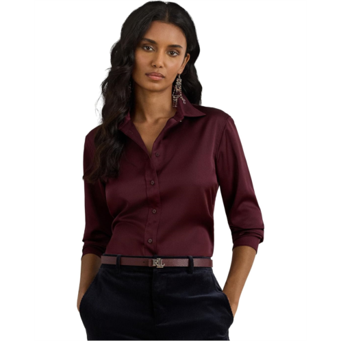 POLO RALPH LAUREN Classic Fit Satin Charmeuse Shirt