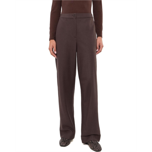 Womens Eileen Fisher Felted Wool Jersey Straight Full-Length Trousers