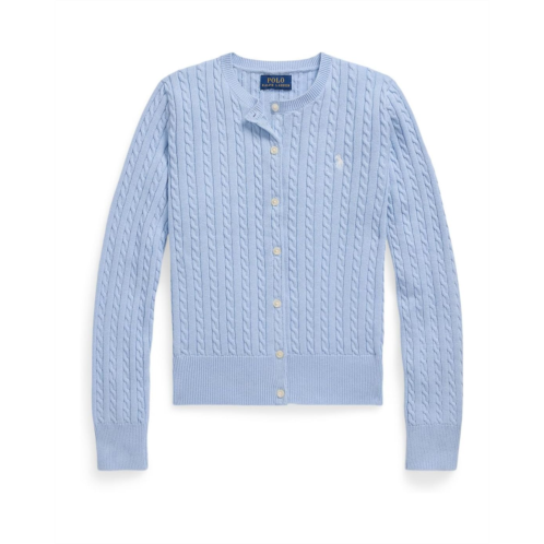 Girls Polo Ralph Lauren Kids Mini-Cable Cotton Cardigan (Big Kid)