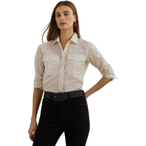 POLO RALPH LAUREN Classic Fit Polka-dot Cotton Voile Shirt