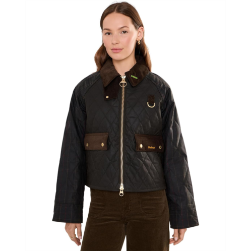 Womens Barbour Tartan Reimagined Icons Tartan Quilted Spey Wax Jacket