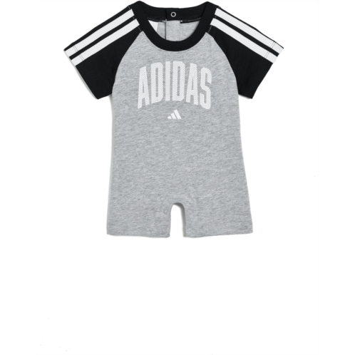Adidas Kids 3-Stripes Raglan Heather Coverall (Infant)