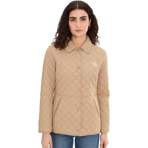 POLO Ralph Lauren Womens Lauren Ralph Lauren Blazer Quilt Contrast Lrl Embroid