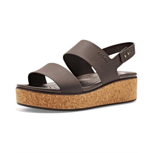 Womens Crocs Brooklyn Cork Low Wedge