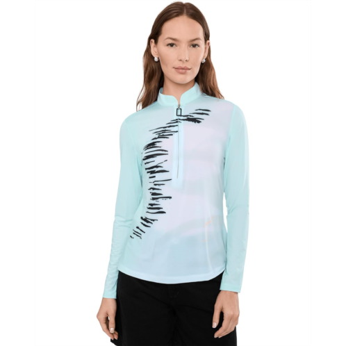 Womens Jamie Sadock Sunsense Sky Long Sleeve Quarter Zip