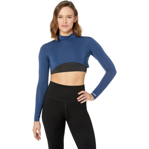 Womens Jamie Sadock Sunsense 35 SPF Lightweight Long Sleeve Mock Neck Crop Layering Top