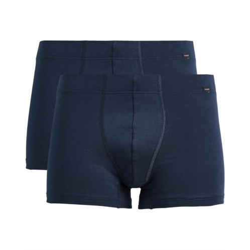 Mens Hanro Cotton Essentials 2 Pack Boxer Brief W/Covered Waistband