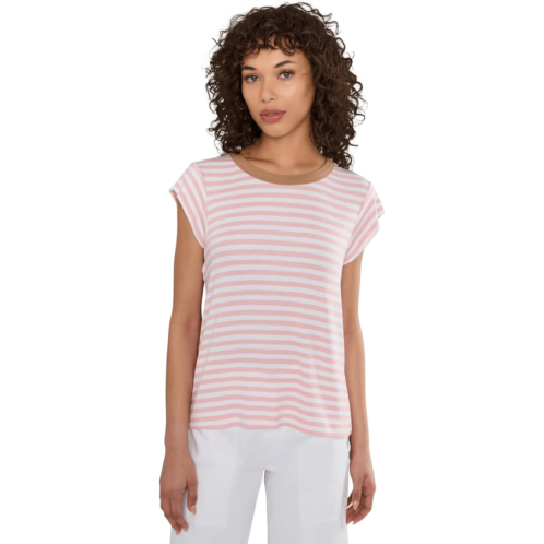 Womens Michael Stars Tanya Power Shoulder Tee