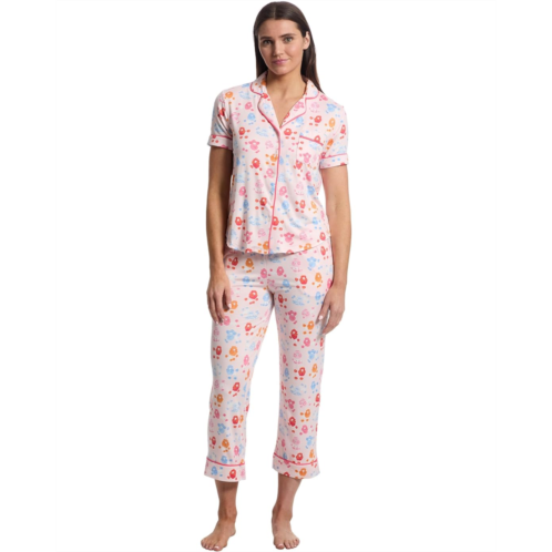 Womens Kate Spade New York Short Sleeve Cropped PJ Set