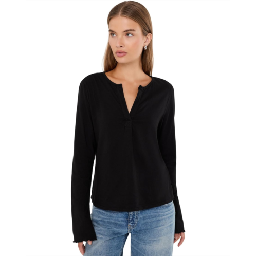 Womens Michael Stars Abby Notch Neck Top