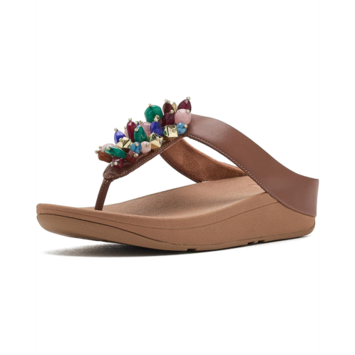 Womens FitFlop Fino Bead-Cluster Toe-Post Sandals