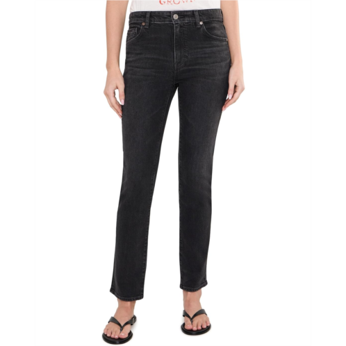 Womens AG Jeans Mari Mid-Rise Slim Straight