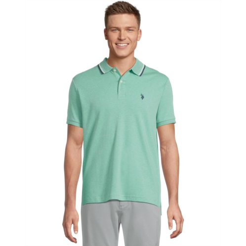 U.S. Polo ASSN. Slim Fit Tipped Interlock Knit Polo