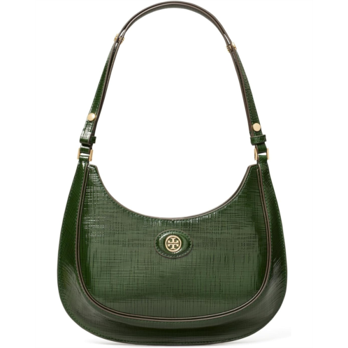 Tory Burch Robinson Crosshatched Convertible Crescent Bag