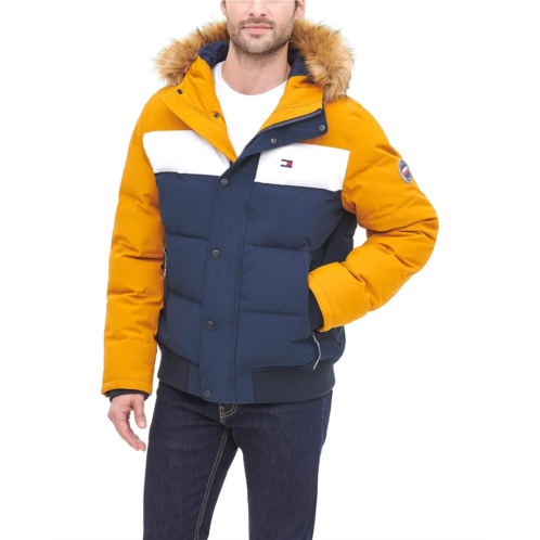 Womens Tommy Hilfiger Arctic Cloth Quilted Snorkel Bomber Jacket