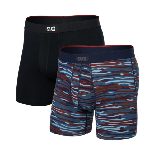 Mens SAXX UNDERWEAR Vibe Xtra Super Soft Boxer Brief Fly 2-Pack