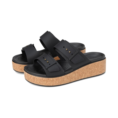 Womens Crocs Brooklyn Cork Buckle Sandals