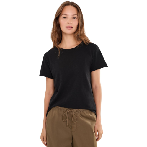 Womens Elliott Lauren Garment Dye Tee Short Sleeve with Rib Trim
