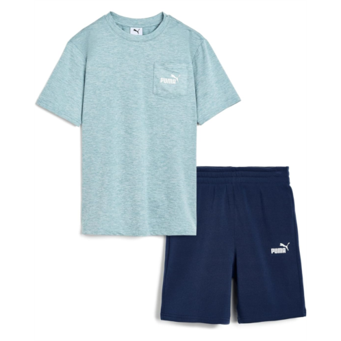 Boys PUMA Kids Air Mesh T-Shirt & Fleece Short Set (Little Kid/Big Kid)