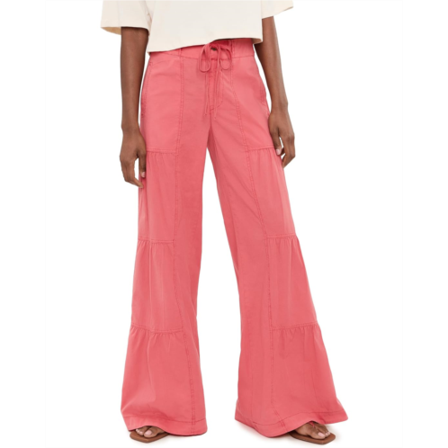 Womens XCVI Terraced Wide Leg Pants