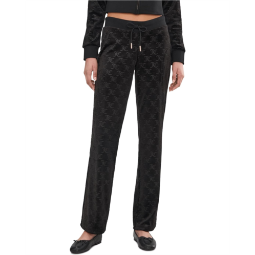 Womens Juicy Couture Embossed Velour Track Pants