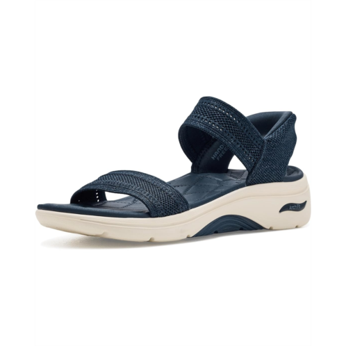 Womens SKECHERS On-The-Go Hands Free Slip-ins GO Walk Arch Fit 20 Sandals Shiny Knit