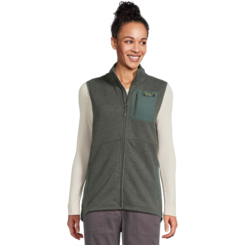 L.L.Bean Womens LLBean Beans Sweater Fleece Long Vest