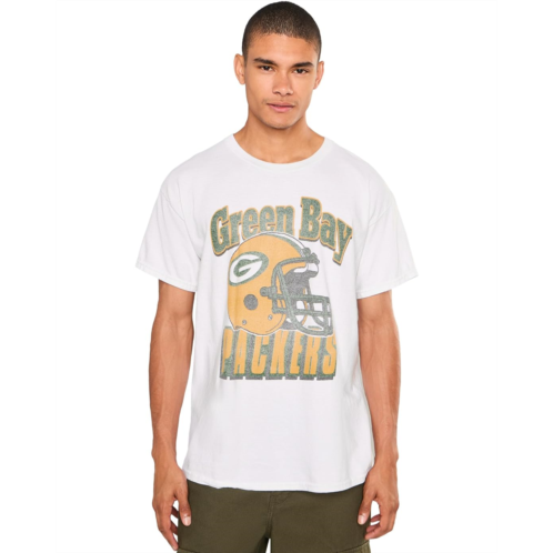 Mens Junk Food Clothing NFL Green Bay Packers Throwback Helmet Tee