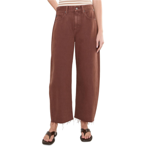 Womens AG Jeans Hattie Crop High-Rise Barrel