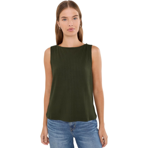 Womens Liverpool Los Angeles Sleeveless High Boatneck Knit Top