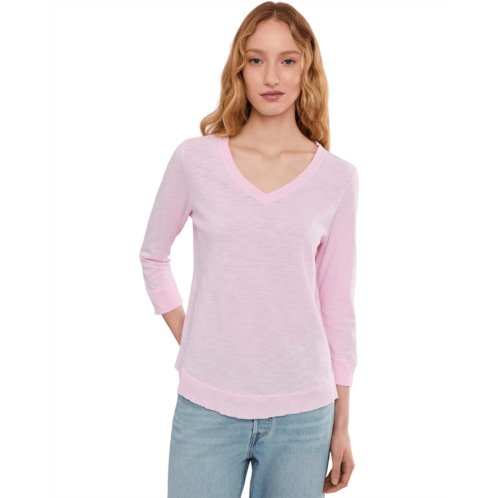 Womens Elliott Lauren Garment Dye Tees - V-neck 3/4 Sleeve Tee