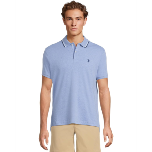 U.S. Polo ASSN. Slim Fit Tipped Interlock Knit Polo
