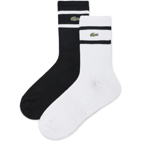 Mens Lacoste 2-Pack Classic Striped Crew Socks