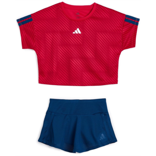 adidas Kids Aop Soccer Top Skort Set (Toddler/Little Kid)