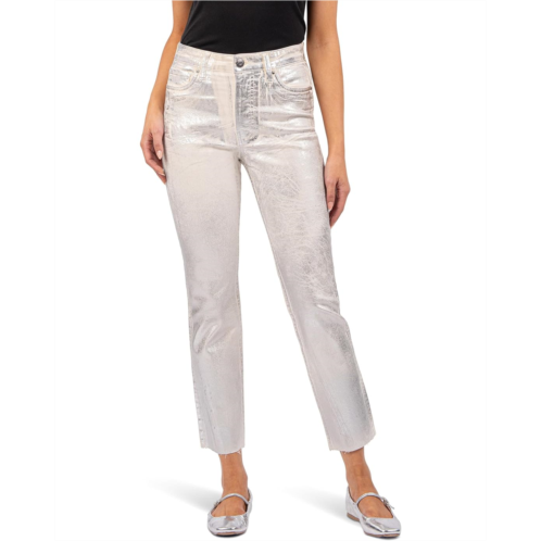 KUT from the Kloth Reese High Rise Fab Ab Ankle Straight Raw Hem