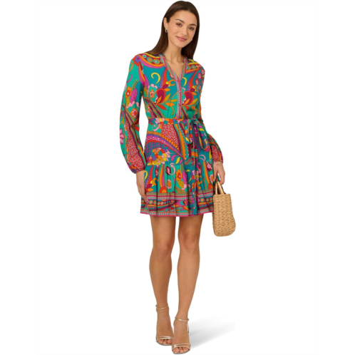 Adrianna Papell Printed Short Dress