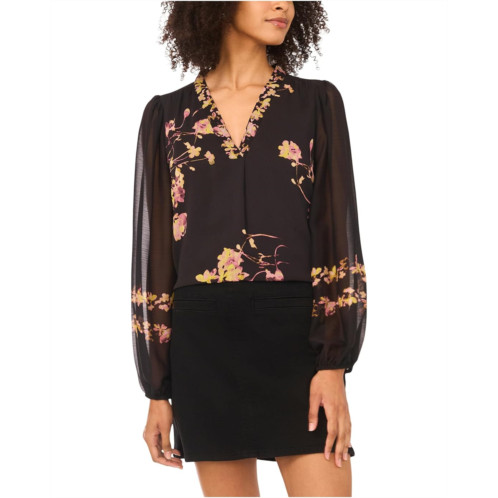 Womens Vince Camuto V-Neck with Long Sleeve