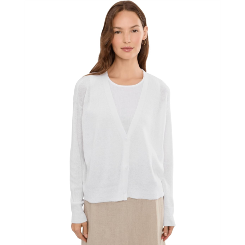 Womens Eileen Fisher Organic Linen Cotton V-Neck Cardigan