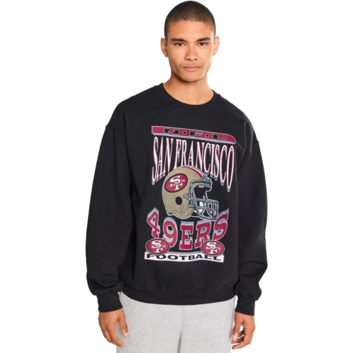 Mens Junk Food Clothing NFL San Francisco 49ers Helmet Flea Market Crew Fleece