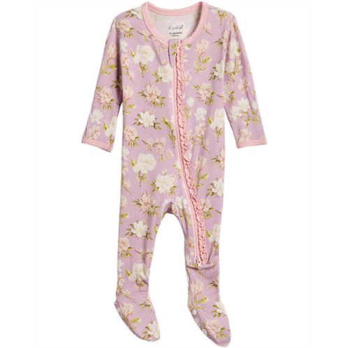 Kickee Pants Kids Print Muffin Ruffle Footie with 2 Way Zipper (Infant)