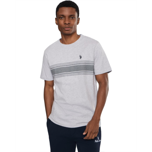 U.S. POLO ASSN. Short Sleeve Chest Print Stripe Jersey Tee Shirt